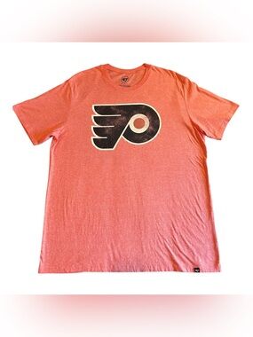 Philadelphia Flyers Heathered Orange Hockey Team Graphic Tee - Size XXL 47 Brand